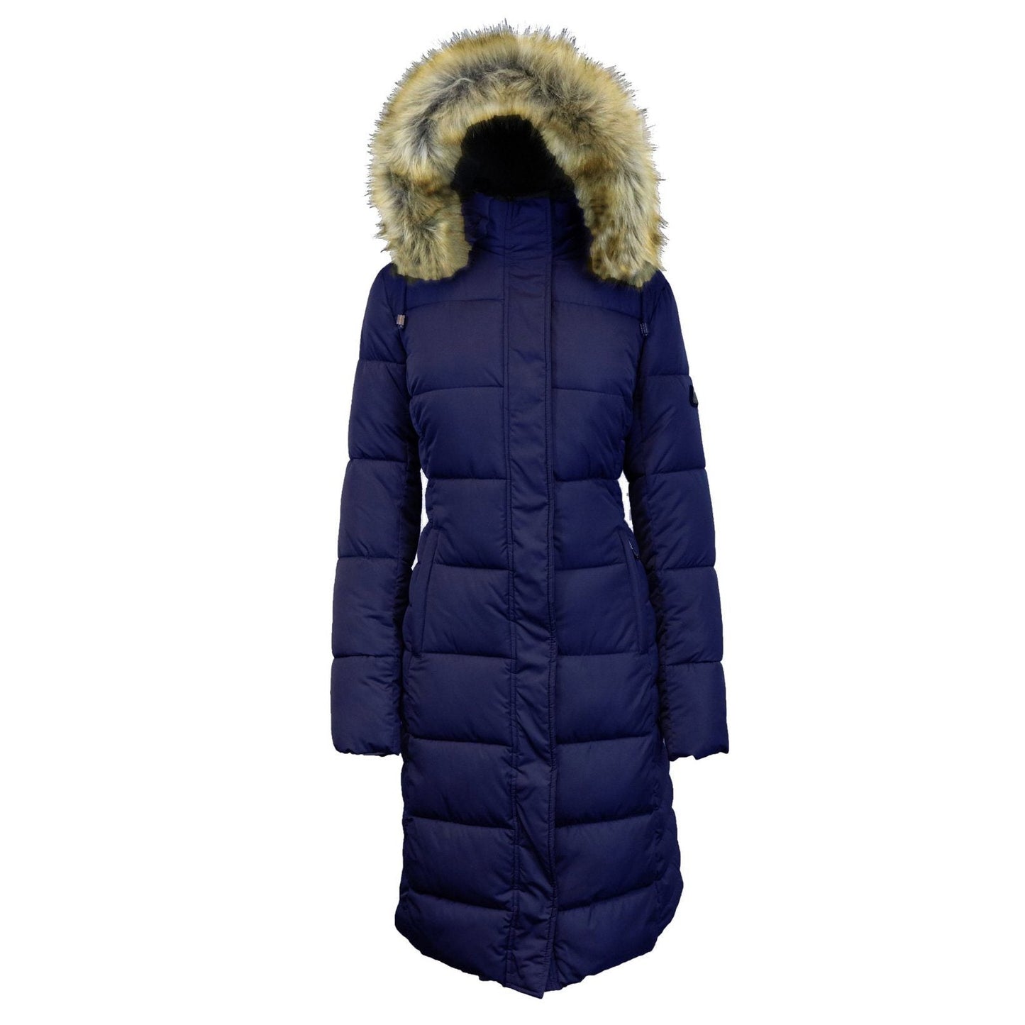 Long Heavyweight Parka Jacket with Faux-Fur Hood Navy Jackets & Coats refund_fee:2200