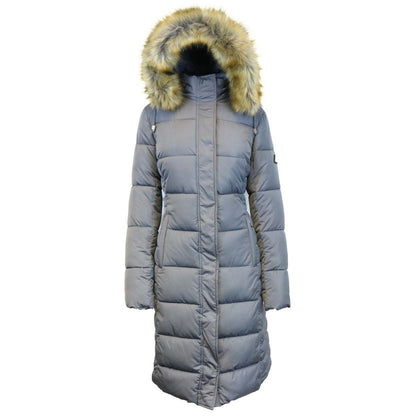 Long Heavyweight Parka Jacket with Faux-Fur Hood Gray Jackets & Coats refund_fee:2200