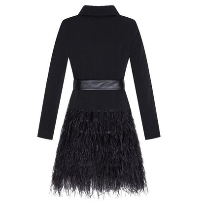 OPHELIE FEATHER BLAZER DRESS