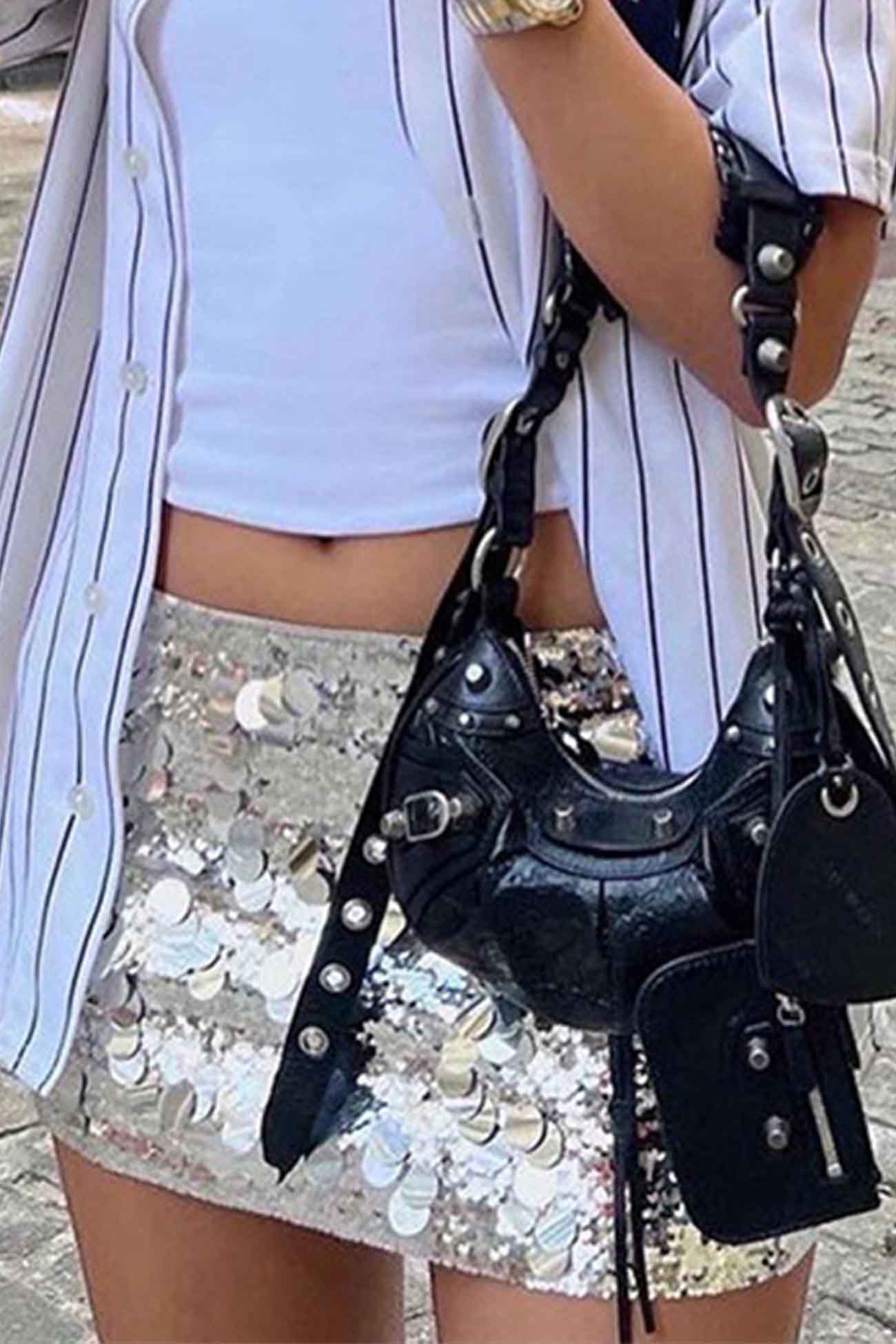 Sequin Mini Hip Skirt