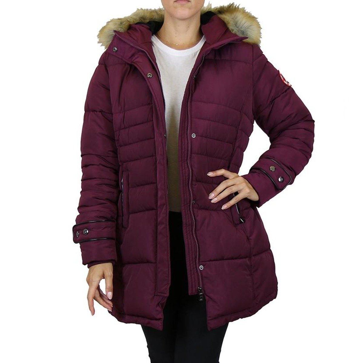 Spire By Galaxy Heavyweight Women's Parka with Hood Apex Burgundy __stock:50 Jackets & Coats refund_fee:1800