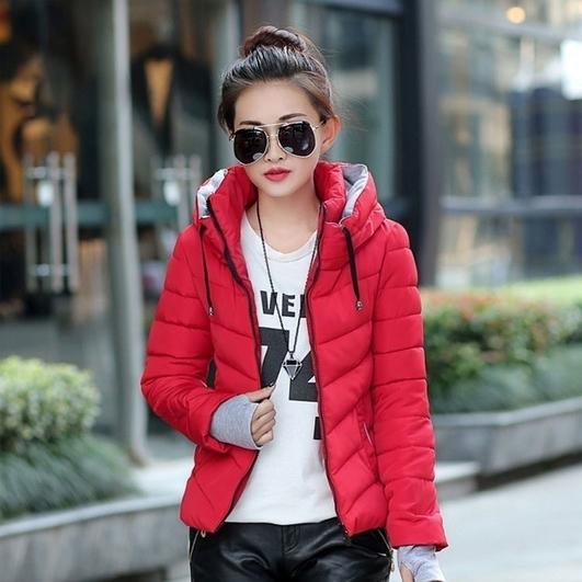 Winter Jacket Women Parka Thick Winter Outerwear Red __stock:50 Jackets & Coats Low stock refund_fee:1800