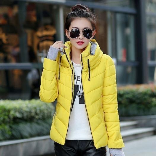 Winter Jacket Women Parka Thick Winter Outerwear Yellow __stock:50 Jackets & Coats Low stock refund_fee:1800