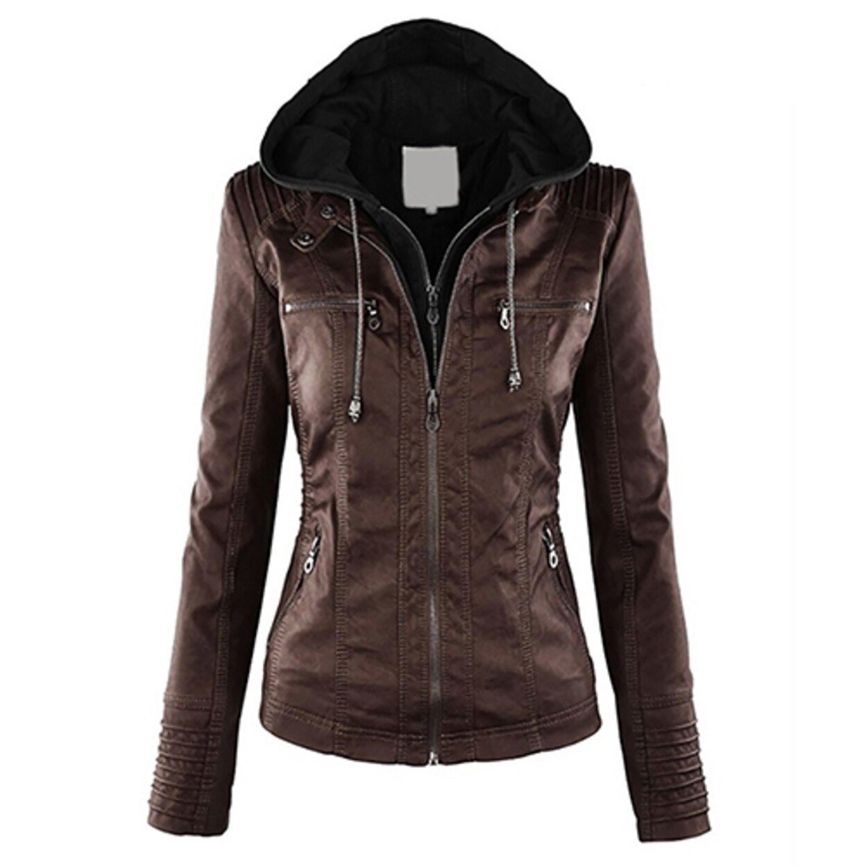 Women Fashion Autumn Winter Coat Jacket Coffee Jackets & Coats refund_fee:1200