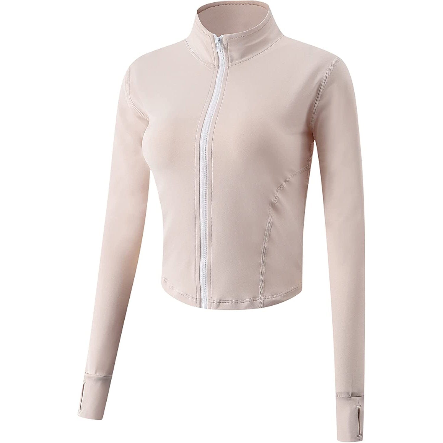 Women's Athletic Full Zip Lightweight Workout Jacket White __stock:200 Jackets & Coats refund_fee:1200