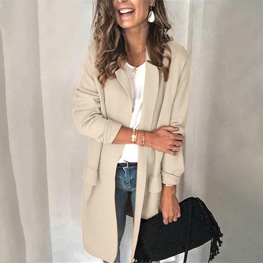 Women's Blazer Outdoor Coat Beige __stock:200 Jackets & Coats refund_fee:1200