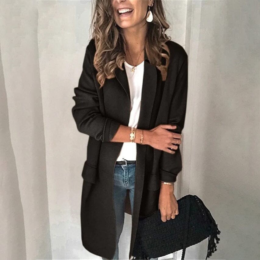 Women's Blazer Outdoor Coat Black __stock:200 Jackets & Coats refund_fee:1200