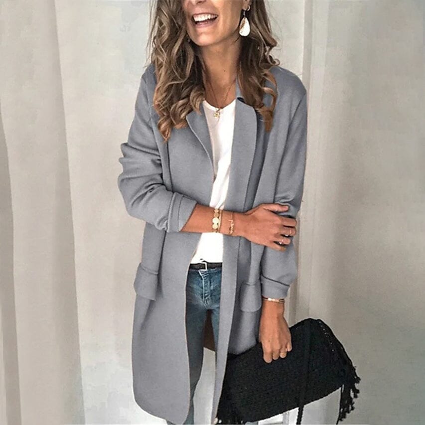 Women's Blazer Outdoor Coat Gray __stock:200 Jackets & Coats refund_fee:1200