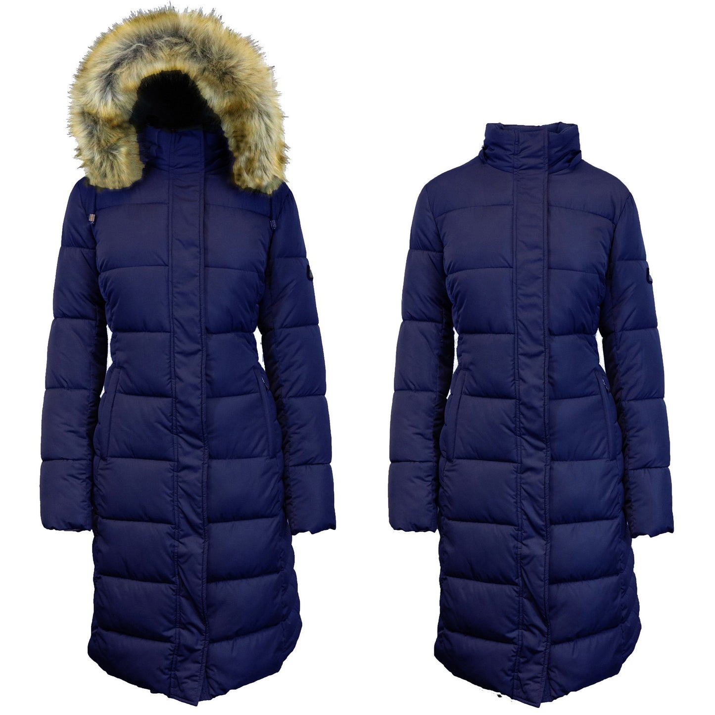 Womens Heavyweight Long Parka Jacket Coat Navy __stock:50 Jackets & Coats refund_fee:2200