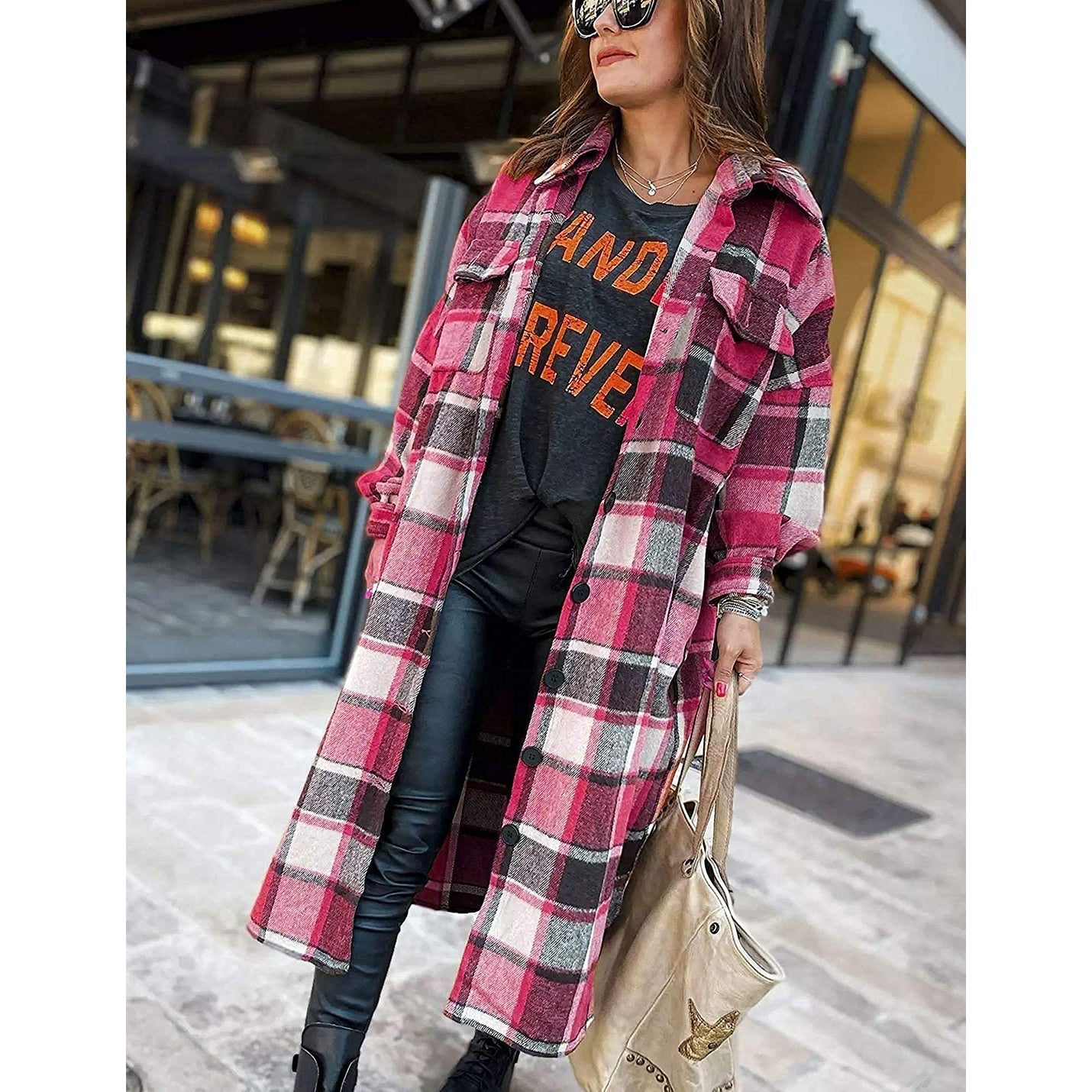 Womens Lounge Lapel Button Up Long Sleeve