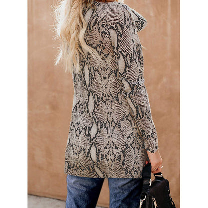 Women's  Open Front Printed Cardigans Sweaters Thin Coats Jackets Outerwear