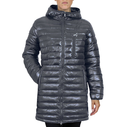 Women's Puffer Bubble Jacket With Non-Detachable Hood Gun Metal __stock:50 Jackets & Coats refund_fee:1200