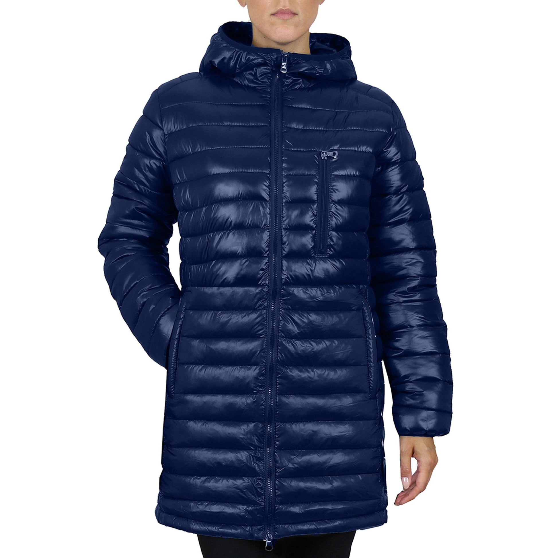 Women's Puffer Bubble Jacket With Non-Detachable Hood Navy __stock:50 Jackets & Coats refund_fee:1200