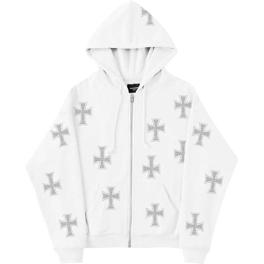 Women's Zip Sports Hoodie White __stock:200 Jackets & Coats refund_fee:1200