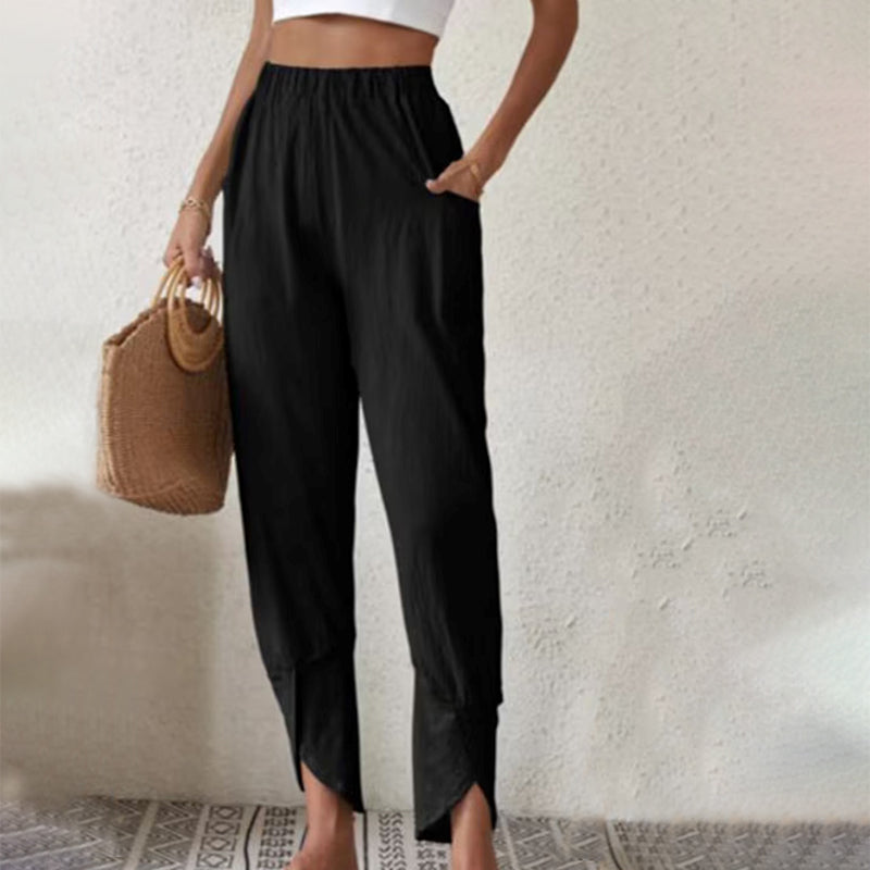 Solid Color Casual Pants Black best Best Sellings bottoms clothes pants Plus Size Sale Topseller